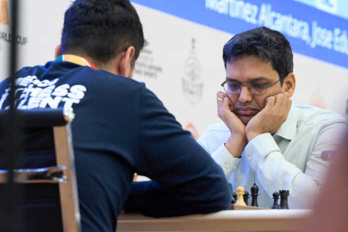 P. Harikrishna during R5 tie-break of FIDE World Cup 2025