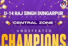 अंडर-14 क्रिकेट में यूपी का दबदबा, डूंगरपुर ट्रॉफी पर कब्ज़ा