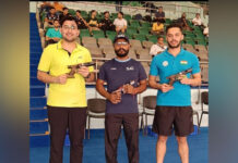 25मी रैपिड फायर पिस्टल में स्टेज-1 के बाद भावेश शेखावत ने बनाई बढ़त