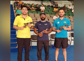 25मी रैपिड फायर पिस्टल में स्टेज-1 के बाद भावेश शेखावत ने बनाई बढ़त