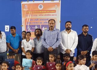 जिला स्तरीय तलवारबाजी प्रतियोगिता में मिनी स्टेडियम विनय खंड का दबदबा, खिलाड़ियों ने जीते 32 पदक