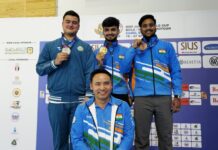 शिवानरवाल और चिरागशर्मा ने 10मी एयर पिस्टल में जीता स्वर्ण और कांस्य, पनाहने 10मी एयर राइफल में रजत पदक हासिल किया