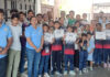 राष्ट्रीय मुआय थाई प्रतियोगिता के पदक विजेता उत्तर प्रदेश के खिलाड़ियों को किया गया सम्मानित