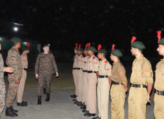 ADG NCC उत्तर प्रदेश ने गढ़मुक्तेश्वर में कंबाइंड एनुअल ट्रेनिंग कैंप में 500 कैडेट्स को प्रेरित किया