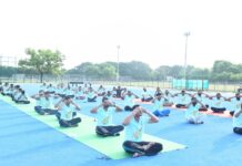 साई लखनऊ में योग दिवस पर ओलंपिक मेडल विनर अमन सहरावत सहित जुटे कई दिग्गज