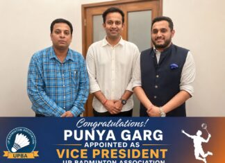 सहारनपुर के पुन्या गर्ग बने उत्तर प्रदेश बैडमिंटन एसोसिएशन के उपाध्यक्ष