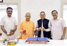 प्रथम राष्ट्रीय रैंकिंग टेबल टेनिस चैंपियनशिप के उद्घाटन हेतु मुख्यमंत्री योगी आदित्यनाथ को दिया आमंत्रण