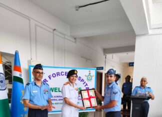 सर्जन वाइस एडमिरल आरती सरीन ने कानपुर के 7 एयर फ़ोर्स हॉस्पिटल का दौरा किया