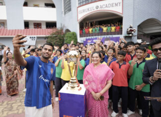 गुरुकुल एकेडमी पहुंचे सिद्धार्थ यादव, स्टूडेंट्स को बताया- हार्डवर्क, डिसिप्लिन और कमिटमेंट सफलता की कुंजी