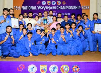 15वीं राष्ट्रीय वोवीनाम मार्शल आर्ट प्रतियोगिता में उत्तर प्रदेश का शानदार प्रदर्शन, ओवरऑल तृतीय स्थान प्राप्त किया
