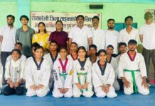 जनपदीय माध्यमिक विद्यालयीय ताइक्वांडो प्रतियोगिता का आयोजन