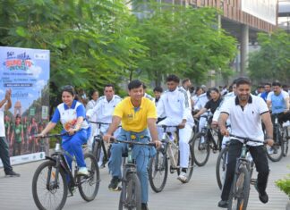 अहमदाबाद में फिट इंडिया-संडे ऑन साइकिल का 94वां संस्करण आयोजित