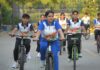 साइकिलिंग से फिटनेस व मेंटल हेल्थ का संदेश, जुंबा व गरबा ने बढ़ाया उत्साह