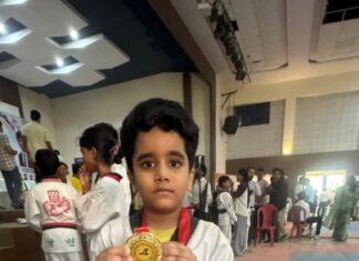 लखनऊ के अथर्व अग्रवाल ने मध्य प्रदेश में स्टेट लेवल ताइक्वांडो चैंपियनशिप में जीता गोल्ड मेडल