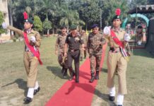 ब्रिगेडियर पुनीत श्रीवास्तव, विशिष्ट सेवा मेडल, ने 19 यूपी गर्ल्स बटालियन एनसीसी के संयुक्त वार्षिक प्रशिक्षण शिविर-222 का किया दौरा